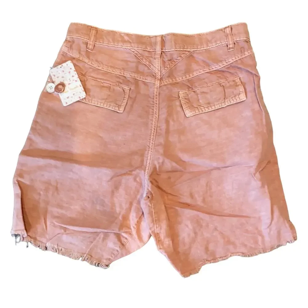 NWT WE The FREE Hi Waisted Utility Harem Shorts Size 2 - Picture 3 of 7